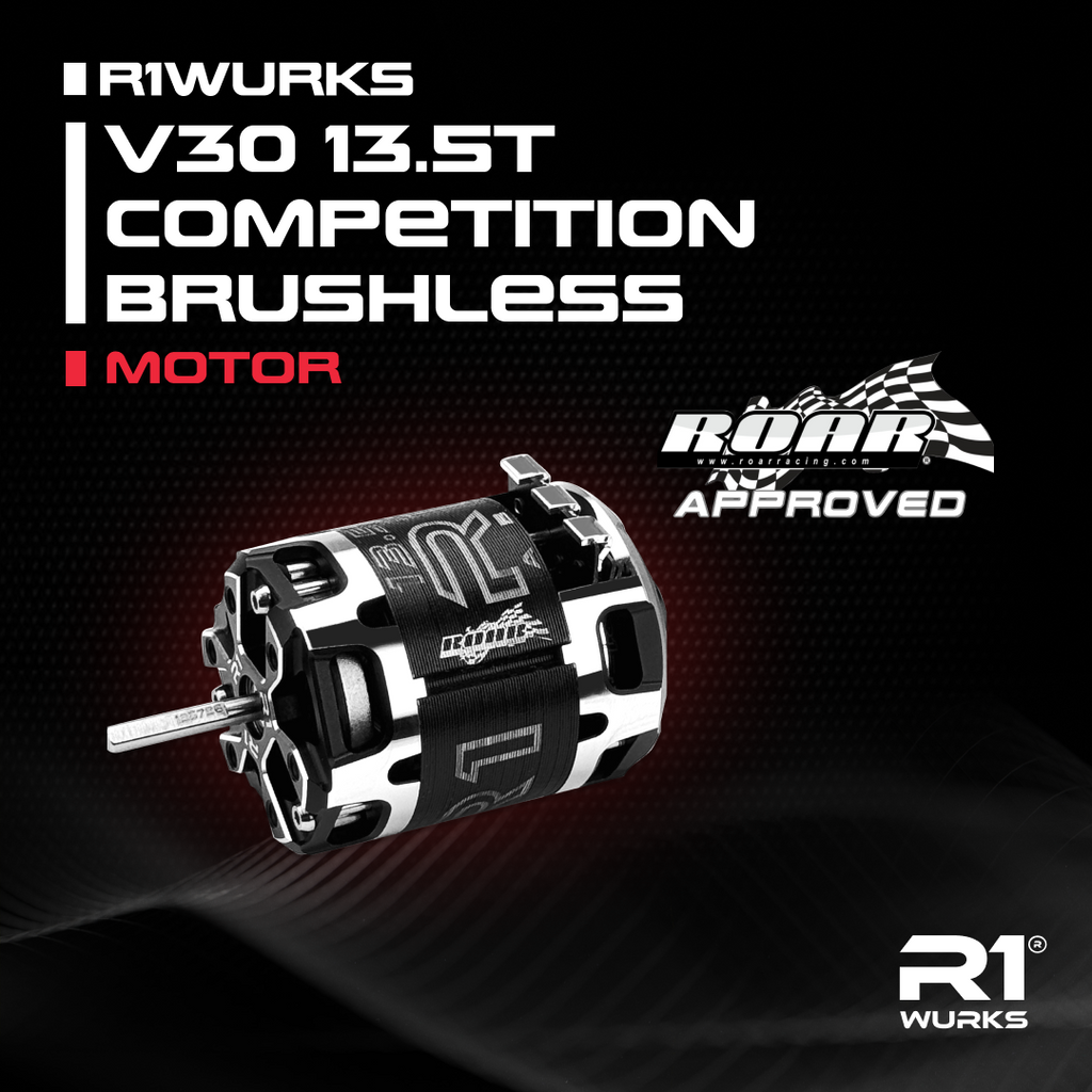 R1WURKS V30 13.5T ROAR – R1 Brushless Motor Lab, LLC.