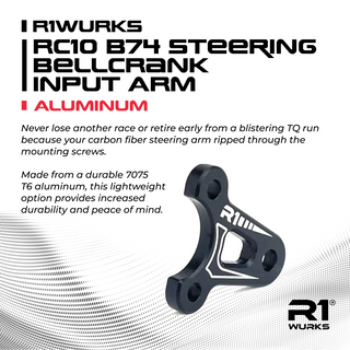 R1WURKS Wurks RC10 B74 Steering Bellcrank Input Arm, Aluminum