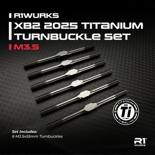 R1WURKS Fits XB2 2025 Titanium Turnbuckle Set, M3.5 - R1 Brushless Motor Lab, LLC.