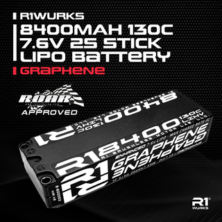 R1WURKS 4400mah 200C 7.4V 2S Shorty LiPo Battery, Graphene