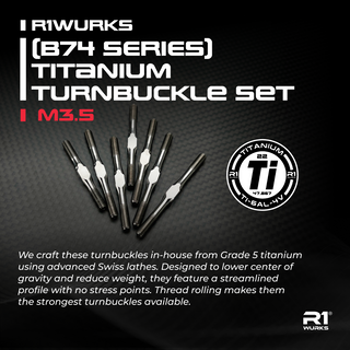 R1WURKS (B74 Series) Titanium Turnbuckle Set, M3.5