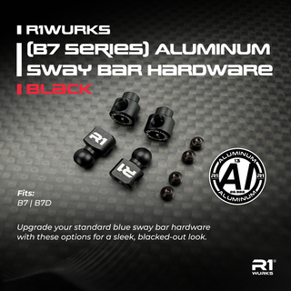 R1WURKS (B7 Series) Aluminum Sway Bar Hardware Set, Black