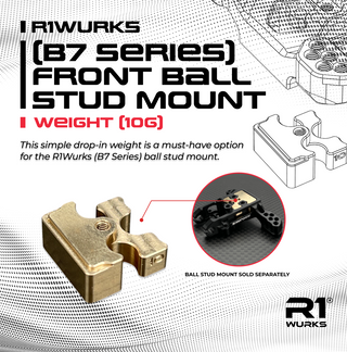 R1WURKS (B7 Series) Front Ball Stud Mount Weight (10g)