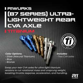 R1WURKS (B7 Series) Ultra Lightweight Rear CVA Axle, Titanium
