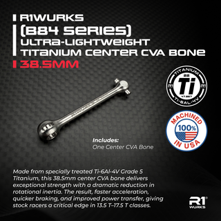 R1WURKS (B84 Series) Ultra-lightweight Titanium Center CVA Bone, 38.5mm
