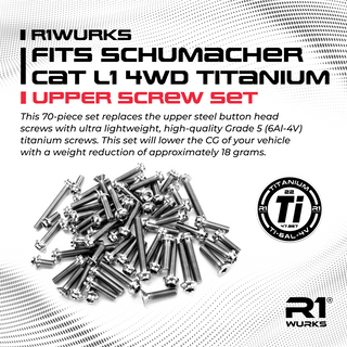 R1WURKS Fits Cat L1 4wd Titanium upper Screw Set