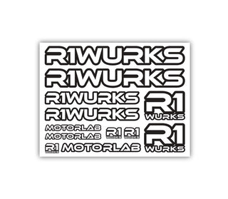 R1WURKS / MOTORLAB Team Decal Sheet / Sticker