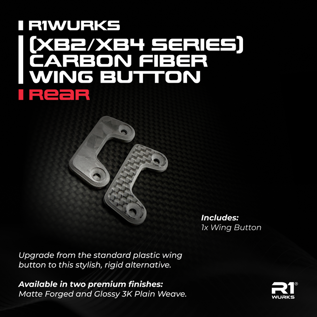 Wing Button R1WURKS (XB2/XB4 Series) Carbon Fiber Wing Button, Rear – R1 Brushless ...