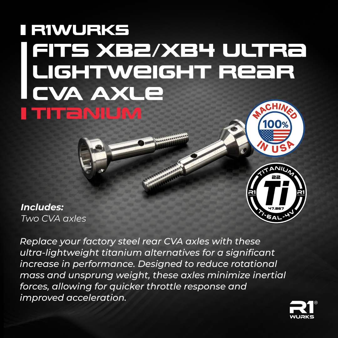 アスレチックCV R1WURKS Fits XB2/XB4 Ultra Lightweight Rear CVA Axle, Titanium