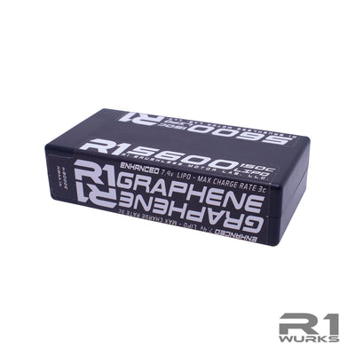 5600mah 150C 7.4V 2S LIPO Graphene Shorty Battery 030006-5 - R1 Brushless Motor Lab, LLC.