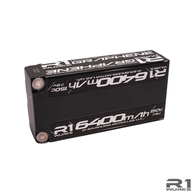 6400mah 150c 7.6v Shorty Pack Lipo Battery - R1 Brushless Motor Lab, LLC.