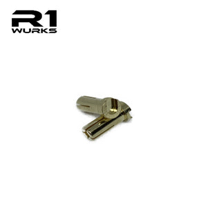 R1 Wurks - Gold 5mm x 14mm Low Profile Bullet Plugs - R1 Brushless Motor Lab, LLC.